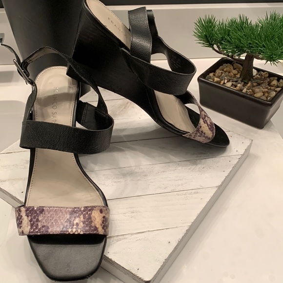 Franco Sarto Leather Sandals 9.5M - Picture 2 of 10